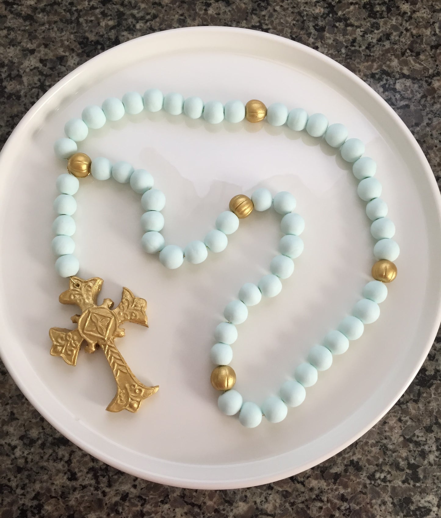 Fondant Rosary Cake Topper Decoration