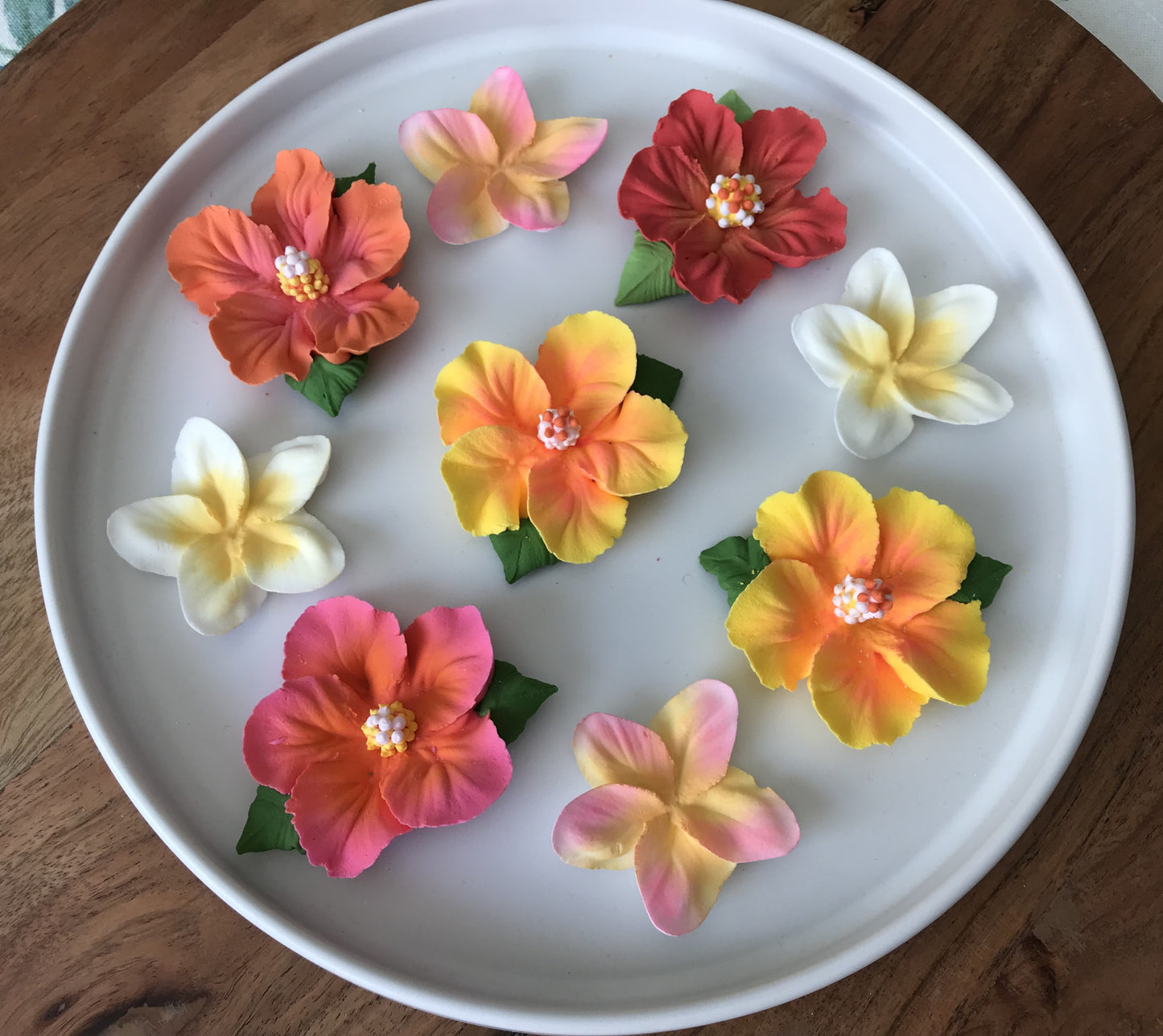 Royal Icing Island Hibiscus and Plumeria Flowers