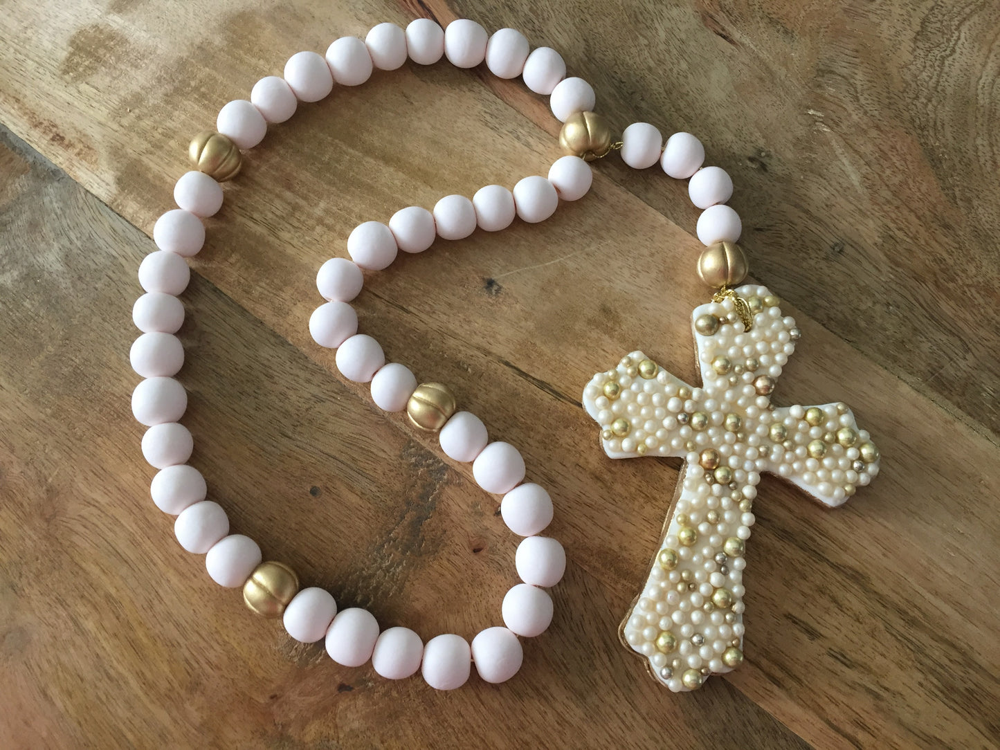Fondant Rosary Cake Topper Decoration
