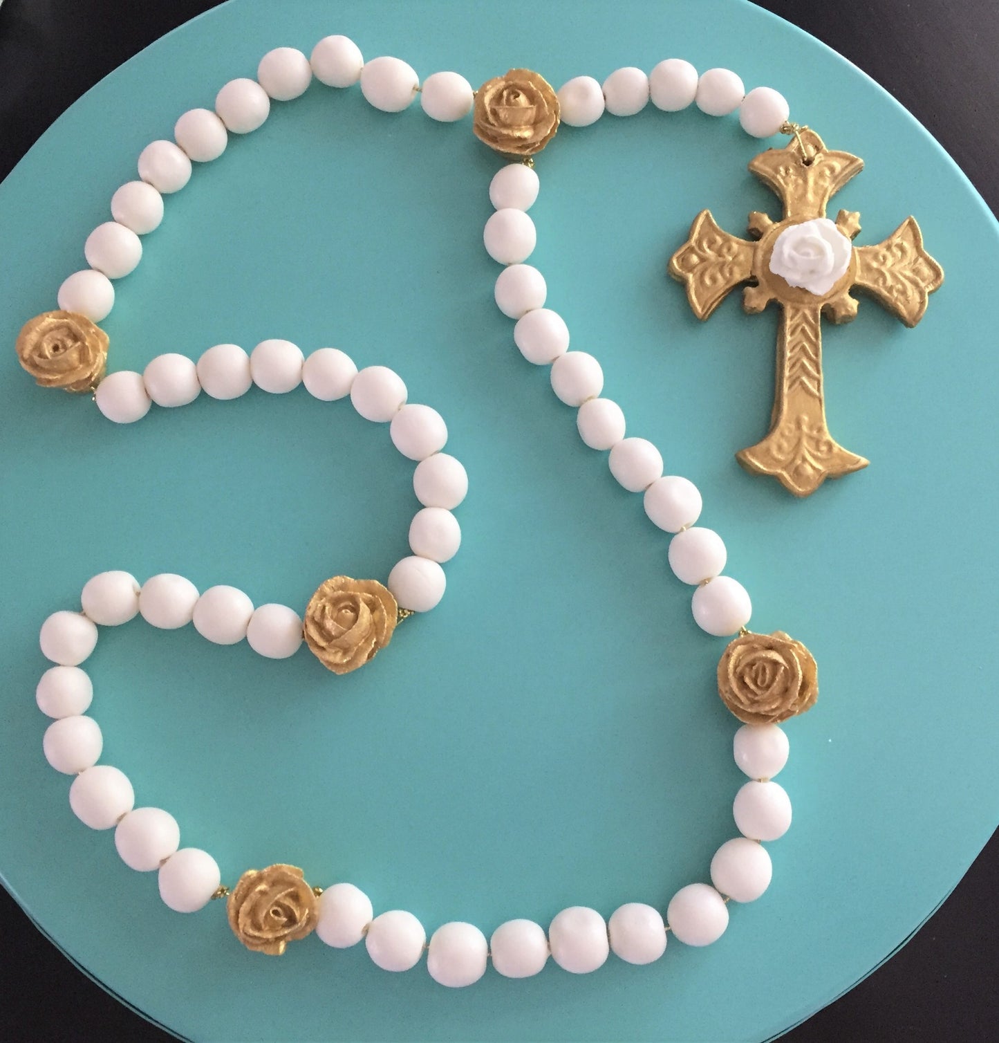 Fondant Rosary Cake Topper Decoration