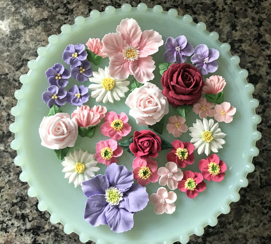 Royal Icing Spring Flowers Bouquet