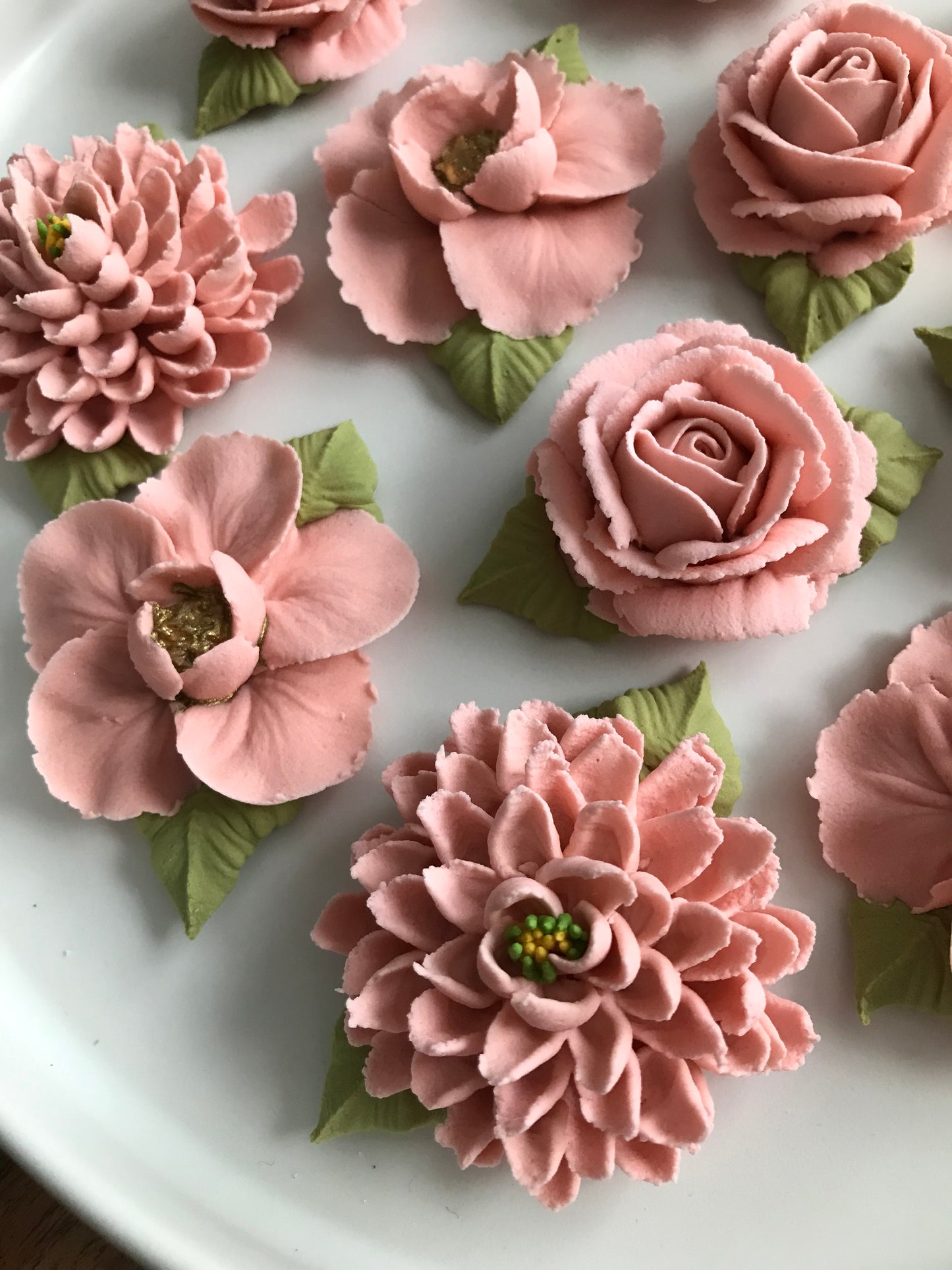 Vintage Pink Royal Icing Flowers