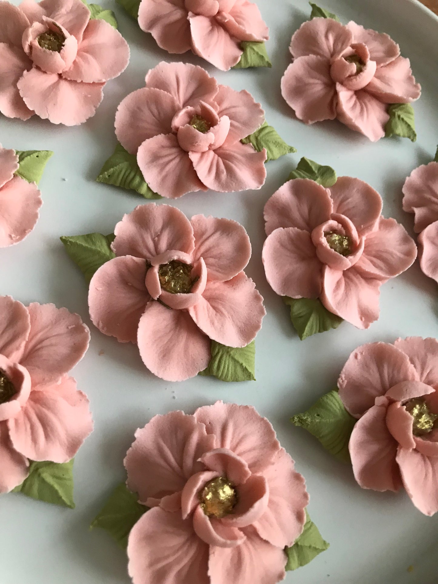 Vintage Pink Royal Icing Flowers