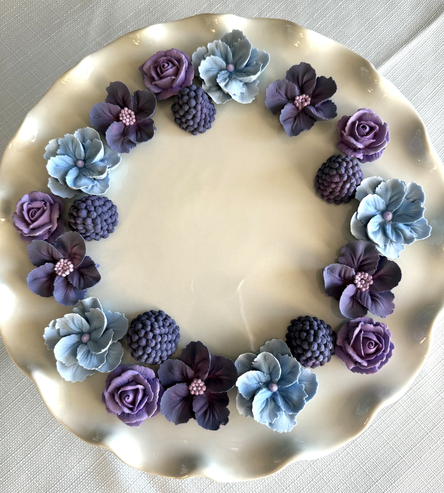 Royal Icing Purple and Blue Florals with Berries Kit